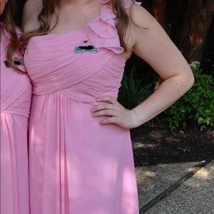 MoriLee Pleated One-Shoulder Bridesmaids Dress